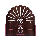 A k Wooden Temple Home Temple Pooja Mandir Wall Hanging and Table Top Home Mandir Temple Home Decor Beautiful Wooden Temple (Maroon)