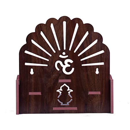 A k Wooden Temple Home Temple Pooja Mandir Wall Hanging and Table Top Home Mandir Temple Home Decor Beautiful Wooden Temple (Maroon)