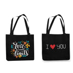 TheYaYaCafe Cotton Printed Tote Bag combo of 2|Multipurpose bags| Reusable Bags |Lightweight|Eco-friendly Grocery Bags