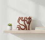 Furnistitchs Premium Decorative Throw Cushion Pillow Cover Boho Home Decor - Living Room Bedroom Couch Sofa Cushion Covers 16 inch x 16 inch (1, Rust Zigzag)