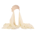 JDYaoYing Women Muslim Hijab Cover Long Scarf with Beret Hat Instant Hijab Wrap Scarves Head Scarf, Beige, 6