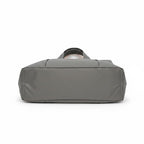 Bag-Age HB53 Large Tote Bag for Girls & Women | Water-Resistant Nylon Handbag with Multiple Compartments, Laptop Work Bag for Office, Travel, Shopping & Daily Use (Grey)
