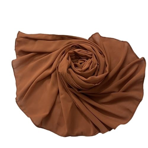 QALB LUXURIA RUST ORANGE PREMIUM GEORGETTE STOLE