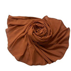 QALB LUXURIA RUST ORANGE PREMIUM GEORGETTE STOLE