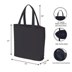 TheYaYaCafe Printed Cotton Black Tote Bag|Multipurpose bag|Lightweight