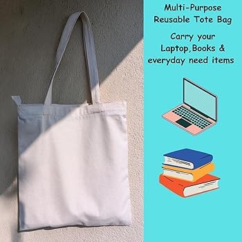 Personalized Tote Bag with Custom Photo or Logo | Cotton Canvas Reusable Shopping Bag | Custom Printed Tote Bag for Women Men | Gift Bag for Birthday Return Gifts Branding