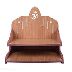 CrazyInk Beautiful Hand Made Pooja Mandir/Wooden Wall Mounted Hanging Temple for Home/Office/Factory/Festivals/Gifting Purpose (D5)