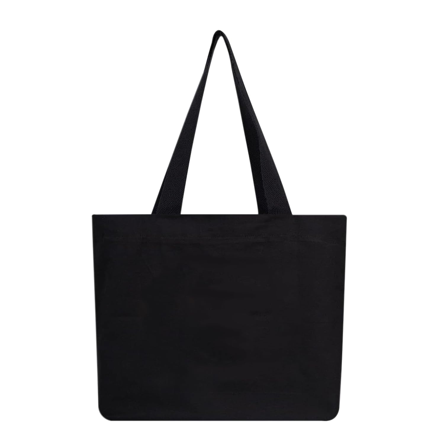 Premium plain black canvas tote bags for women | Shopping beach collage street bag for ladies with zip closer (1)