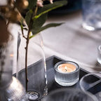 IKEA Pack of 5 Elegant/Stackable Tealight Holder in Clear Glass 3.5 cm (Pack of 5) - Sold by Stockland