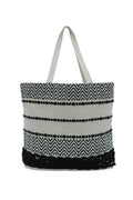 DOLCE CASA Large Eco-Friendly Handmade Boho Cotton Handbag For Cloth Shopping Bags With Reinforced Handle For Market Carry Milk, Grocery, Fruits, And Vegetables Jhola Bag (20×5×15 Inches)