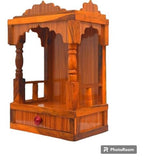 SLPL skylight Wooden Wall Hanging Temple for Home, Office, Shop || Brown, Traditional, 1.5 kg, 35 cm H x 10 cm W x 2 cm D