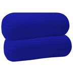 Trance Home Linen 100% Cotton 16x32 inch 200TC Striped Bolster Cover | Round Bed Side Long Bolster Pillow Cover to fit 24 Length 9 Dia | Pack of 2 Bolster Cover only (16x32 inch,Ink Blue)
