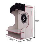 Lexical Wooden Readymade Wall Hanging Puja Temple for Home God Stand for Pooja Room Mandir Wood Devghar Stand for Office and Shop Lexical-394