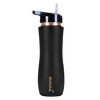Borosil Black Colour Copper Sipper Bottle 750 ml, 100% Pure Copper, BPA Free & Leakproof with Anti-Oxidant Properties of Copper, For Home, School & Office