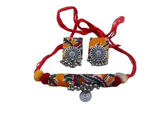 Premium Handmade Jewelry Gift Set for Women and Girls, Handmade, Affordable (Yellow And Red)