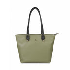 Mochi Women's Green Fashionable Faux Leather Tote Bag (66-451)