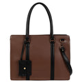Haute Sauce Women The Diurnal Tote Office Bag | Chocolate Brown | Zipper Closure | Vegan Leather Material | Card & Penholder | Laptop Compatibility Upto 17 Inch | Handbag For For Office Wear