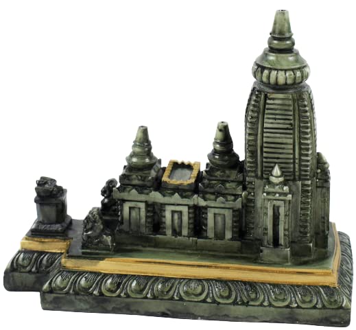 RealCraft; INSPIRING LIFES Jagannath Temple Odisha Handicraft Stone Dust Miniature Model of Lord Jagannath Temple for Showpiece, Home Decor, Gift, Green