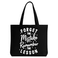 STYLLURE Printed Tote Bag for Women, Black Canvas Shoulder Bag, Lightweight and Spacious, Reusable Handbag for College, Office & Daily Use 40x30 cm. (F.T.M.R.T.L.)