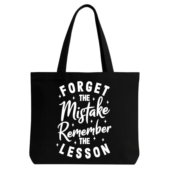 STYLLURE Printed Tote Bag for Women, Black Canvas Shoulder Bag, Lightweight and Spacious, Reusable Handbag for College, Office & Daily Use 40x30 cm. (F.T.M.R.T.L.)
