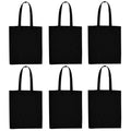 Encasa XO Cloth Tote Bag (Pack Of 2) - Black Colour Canvas Cotton Bag | Reusable-Multi-Pack With Extra Strong 13 Handle | Holds 15 Kgs | Multipurpose Grocery Carry Bag For Men & Women, Casual