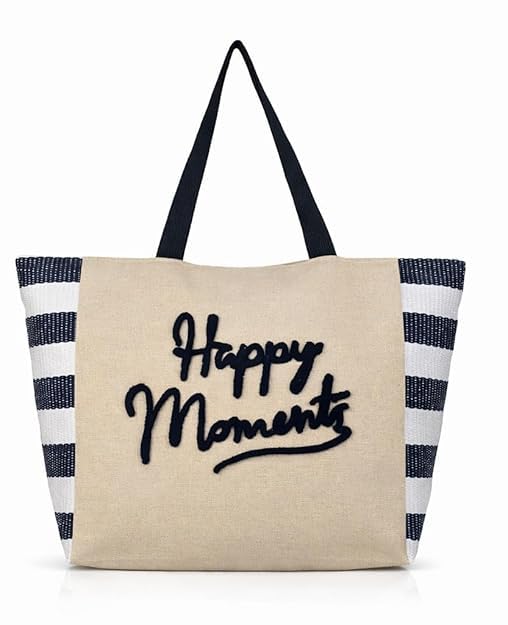ASIAN Happy Moments Women’s Canvas Tote Bag durable cotton canvas with a printed design Spacious and lightweight, suitable for casual shopping, travel, daily use