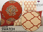 Trance Home Linen Set of 5 Premium 100% Cotton 16x16 inch Cushion Covers Only for Sofa and Diwan|Throw Pillow/Small Cushion Pillow Covers 16x16 inch| 40cmx40cm, Dori & Damask Clay Red Set of 5-180 TC