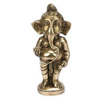 ARTVARKO Ganesha Statue for Home and Decor Brass Ganesh Murti for Pooja Room Ganpati Idol for Home Entrance Height 7 Inch