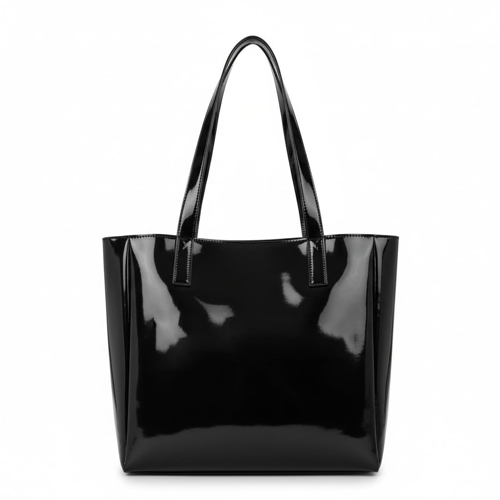 ZARK Tote Bag Premium Faux Leather Handbag Stylish Durable Everyday Carry |Black