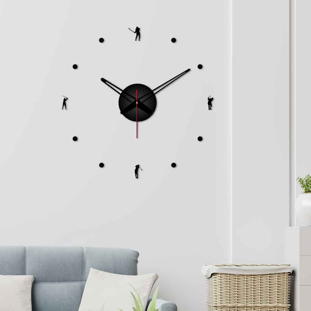 VIBECRAFTS Golf Game Designer Big Size 3D Acrylic Wall Clock for Home Decor, Office, Living Room, Bedroom, Cafe's, Gifts (WWCVC1Pcs_20010)