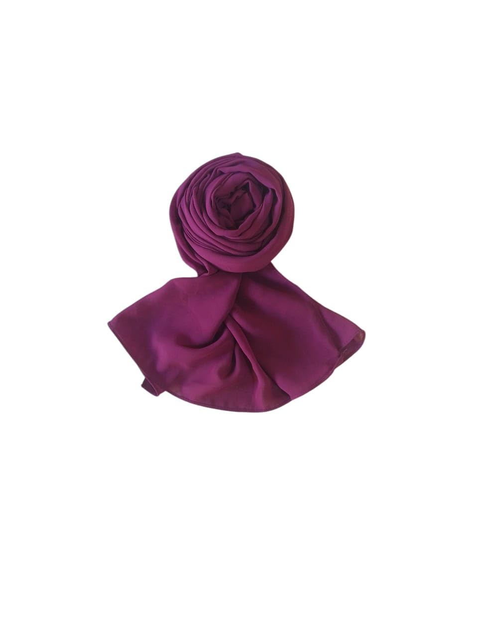 Premium Georgette Hijab for Women - 2 Meter Long Stylish | Stole | Lightweight Breathable Daily & Occasion Wear | Single Piece & Pack Of 3 Multicolor (1, Maroon)