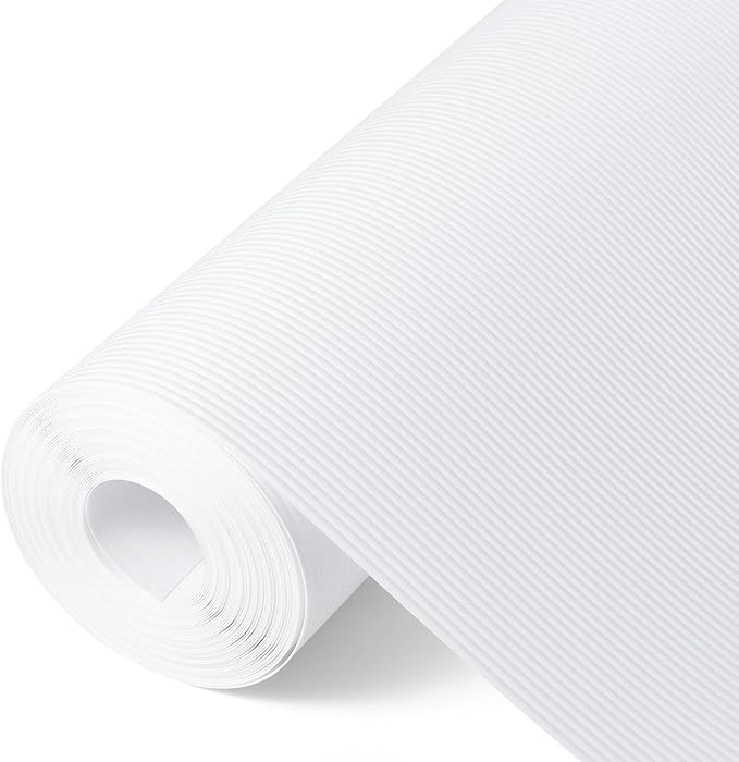 ElastPro EVA Food Grade Washable Anti Slip Mat/Sheet for Fridge, Shelf Liner, Table, Kitchen Drawer mat (Line White, 3 Meter) Kafalo