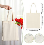 Riheesh Canvas Tote Bag - 4 PCS Cotton Canvas Reusable Grocery Shopping Blank Tote Bag with Handles for Crafts DIY, Gift, Advertising Promotion Activity