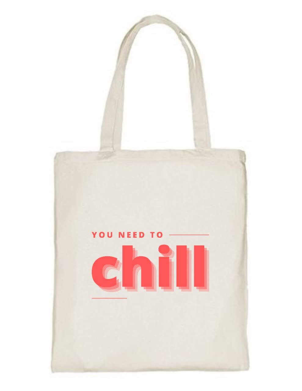 Delhi Printing Co. Chill tote bag|Strong Cotton Bag for Shopping | Canvas Tote Bag for Women & Girls | Stylish Cotton Handbags (DCTBH-185)
