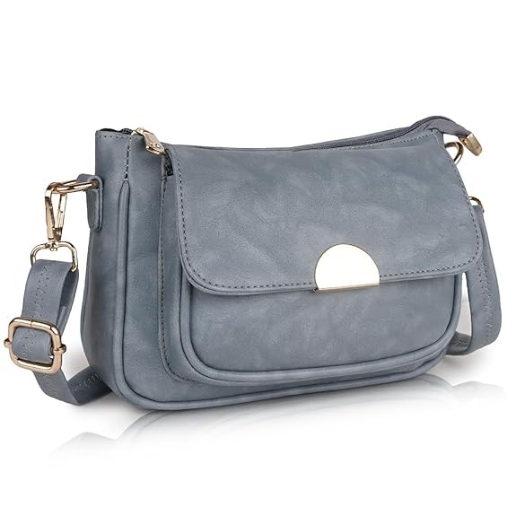 LANCER Hobo Crossbody Shoulder Bag for Women & Girls – Stylish Tote Sling Handbag with Adjustable Strap | Ladies Purse, Travel Casual Office Bag (Grey)