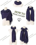 ICW Women's UV Protection Premium Light Weight Wrinkle Ironless Crinkle Cotton Hemp Summer Scarf Stoles Shawl head scarves for girls (Skin)