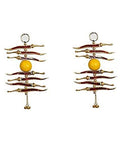 Prince Home Decor & Gifts White Metal Nimbu Mirchi Evil Eye Protector Showpiece for Home Decor