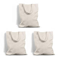 Nirvik Unisex Cotton Plain Canvas Shopping Tote Bag, Extra stong, Reusable Bag (Pack Of 3)
