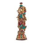 SVARUP Brass Radha Krishna Idol in Multicolor Height 21 Inch