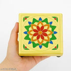 Shubhmangal Decorative Wooden Pooja Chowki for Home Temple HDP012
