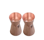 STREET MART Pure Brass Peg Measure Cup, Double-Sided 30ml/60ml, Bar Tool peetal Jigger Engraved Design (2, Copper Smooth)