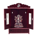 CrazyInk Wooden Readymade Wall Hanging Puja Temple for Home God Stand for Pooja Room Mandir Wood Devghar Stand for Office and Shop Crazyink-453