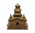 Surkanda MATA Mandir Wooden Temple Model, Decorative Religious Miniature Structure (Pack of 1)