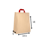 SCARLET Cotton Canvas Shopping bag, Reusable Multipurpose bag (Pack of 2)