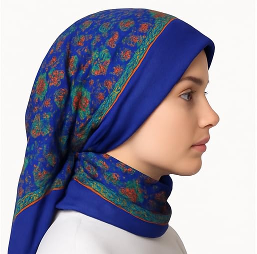 CHACKO Women's Woolen Winter Scarf | Soft & Warm Cold Weather Muffler, Wrap & Shawl | Elegant Wool Blend | Pack of 1_Blue