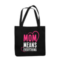 TheYaYaCafe® Mother’s Day Printed Canvas Cotton Black Tote Bag with Zipper | Gift for Mom | Lightweight & Multipurpose Shopping Bag