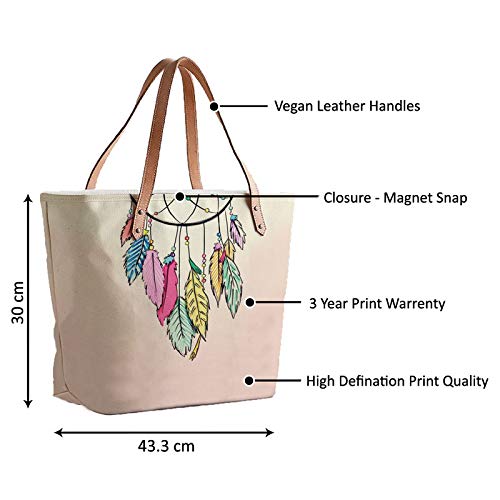 The Purple Tree Canvas Tote Bag for Women - Fatty Handbag FT16 (1 Bag)