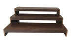 Traditional Teak Wooden 3-Tier Display Stand, Brown, Temple Structure, Religious Theme, Mandir Chowki