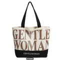 THE SACK CO. Large Canvas Tote Bag for Women, Tote Handbags for Women with Zipper & for College, Shopping, Office (gntl women brw writing)