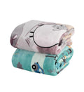 Florida All Season Ultra Soft Kids AC Blanket/Baby Wrapper/Flannel Baby Blanket for 0-5 Yrs Kids(110x150cm) Pack of 2, Sky Blue Kafalo